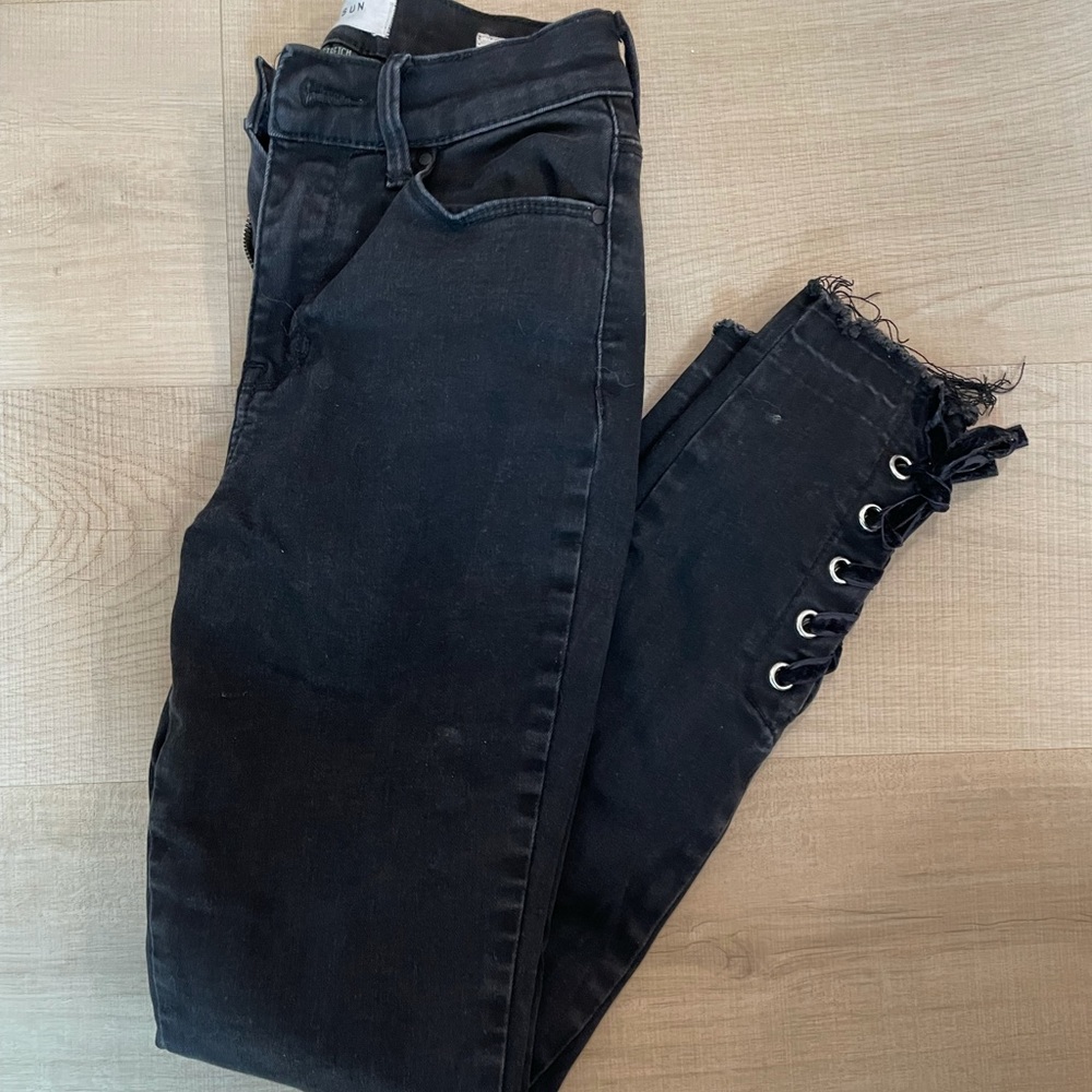Black Pacsun lace tied jeans